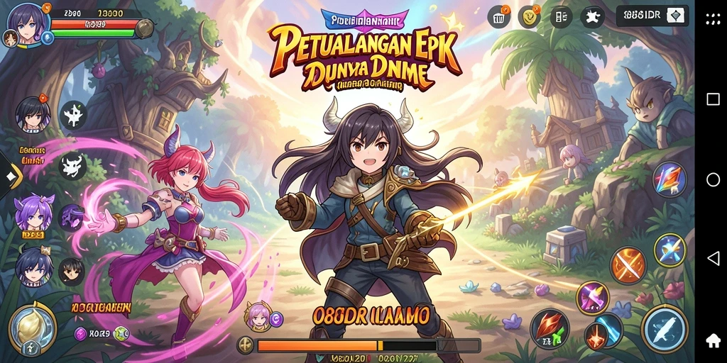 Screenshot gameplay 888IDR menampilkan aksi anime yang mendebarkan.