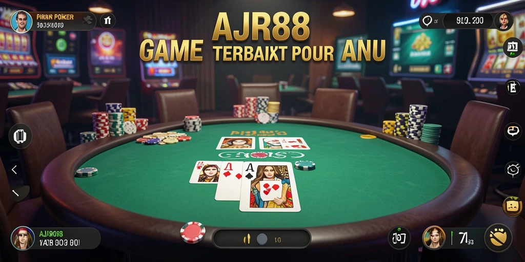 Tampilan permainan Poker yang menarik dan menantang di AJR88.
