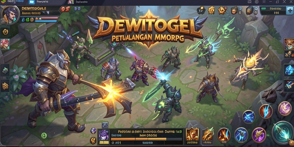 Tampilan gameplay seru dalam DEWITOGEL dengan aksi bertempur mendebarkan.