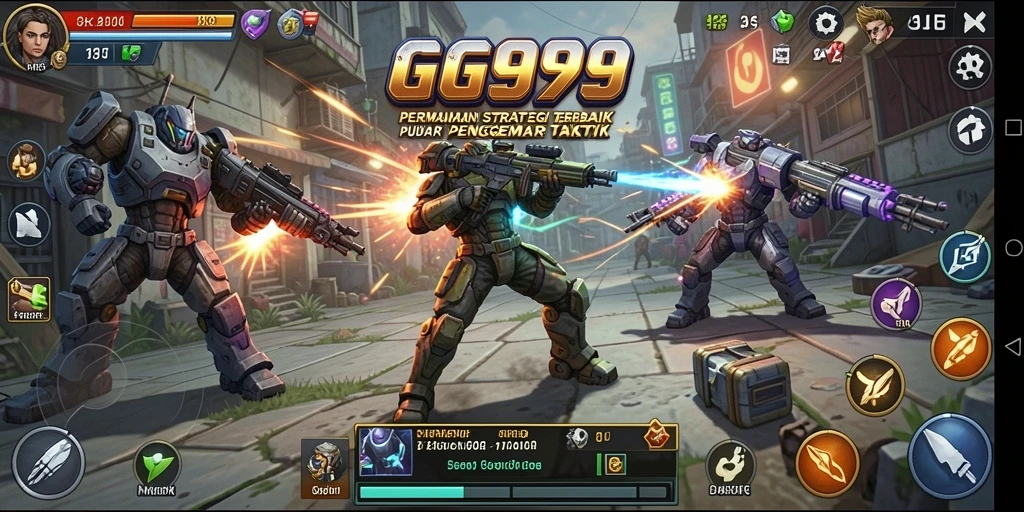 Screenshot GG999 menampilkan strategi pertempuran yang mendebarkan.