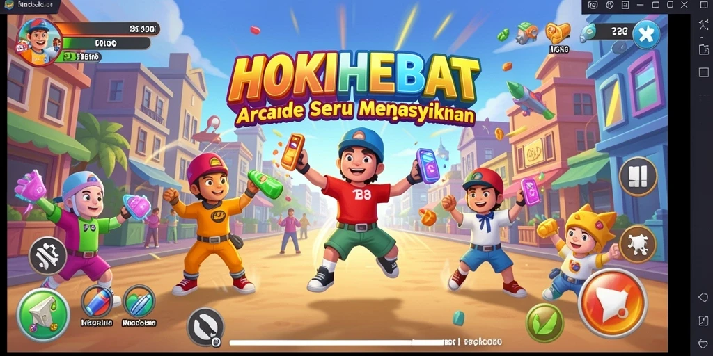 Tampilan gameplay seru di HOKIHEBAT dengan banyak tantangan.