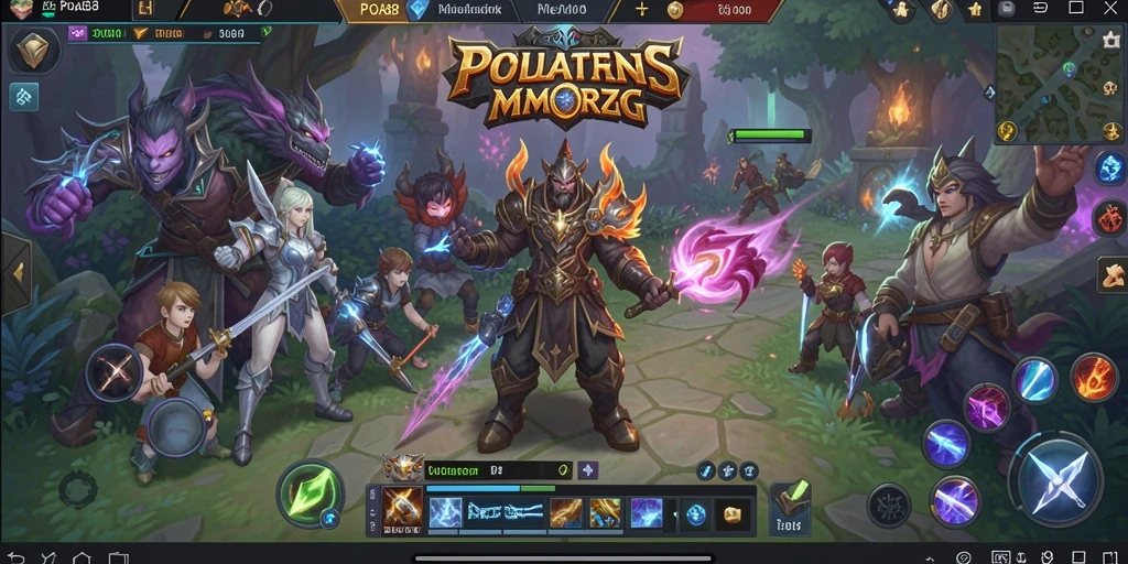 Screenshot gameplay <strong>POA88</strong> menunjukkan pertarungan epik di dunia MMORPG.