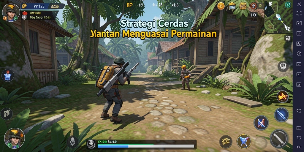 Tampilan gameplay PP123 yang menegangkan dengan strategi intens.