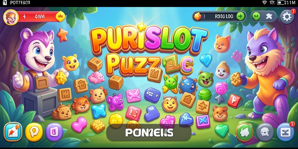 Screenshot gameplay yang menunjukkan tantangan menarik dalam PURISLOT.