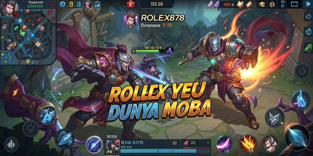 Tangkapan layar gameplay <strong>ROLEX878</strong> yang menampilkan aksi seru dalam pertarungan tim.