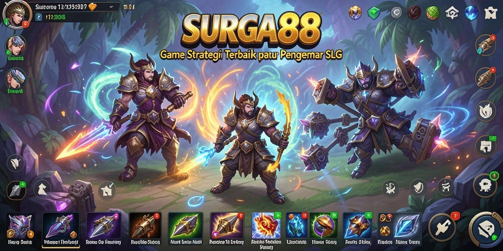Screenshot SURGA88 menampilkan aksi pertempuran yang intens dan strategi cerdas.